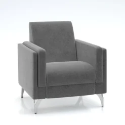 Fauteuil Karnak - microfibre piétement chrome