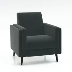 Fauteuil Karnak - microfibre piétement bois