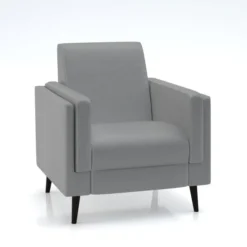 Fauteuil Karnak - textile enduit grainé - piétement bois