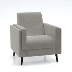Fauteuil Karnak - tissu Barein piétement bois