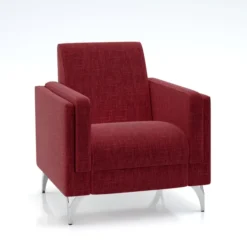Fauteuil Karnak - tissu Barein piétement chrome