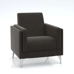 Fauteuil Karnak - tissu Blake piétement chrome