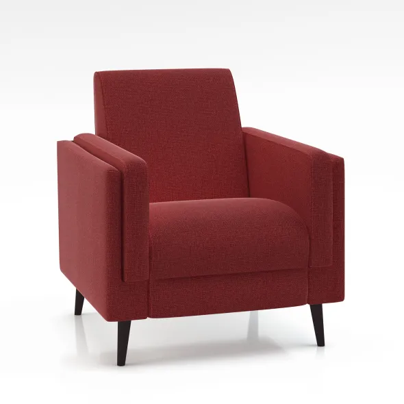 Fauteuil Karnak - tissu Blake piétement bois