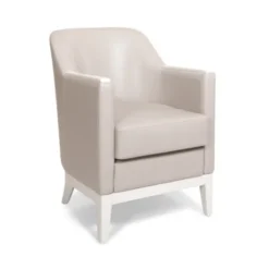 Fauteuil Nyork - tissu enduit - structure hêtre massif - assise amovible