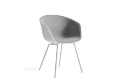 Fauteuil 4 pieds About Chair - coque polypropylène face intérieure revêtu tissu - piétement métal