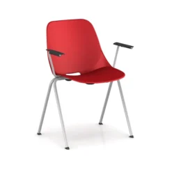 Fauteuil 4 pieds Bakea - polypropylène - piétement époxy - empilable - lot de 4