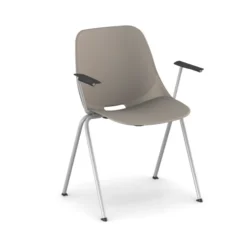 Fauteuil 4 pieds Bakea - polypropylène - piétement époxy - empilable - lot de 4