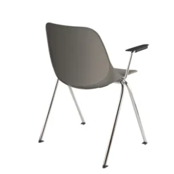 Fauteuil 4 pieds Bakea - polypropylène - piétement chrome - empilable - lot de 4
