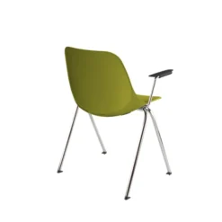 Fauteuil 4 pieds Bakea - polypropylène - piétement chrome - empilable - lot de 4