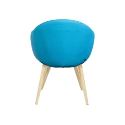 Fauteuil 4 pieds bois Evy - textile enduit texturé - unicolore