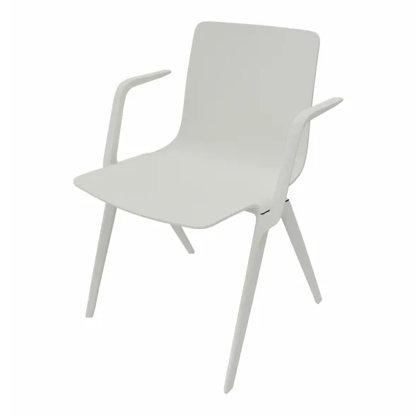 Fauteuil 4 pieds Break - coque plastique - piétement polyamide