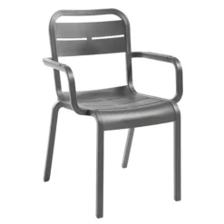 Fauteuil 4 pieds Cannes - monobloc polypropylène - assise et dossier séparés - empilable - lot de 6