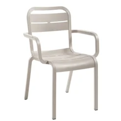 Fauteuil 4 pieds Cannes - monobloc polypropylène - assise et dossier séparés - empilable - lot de 6