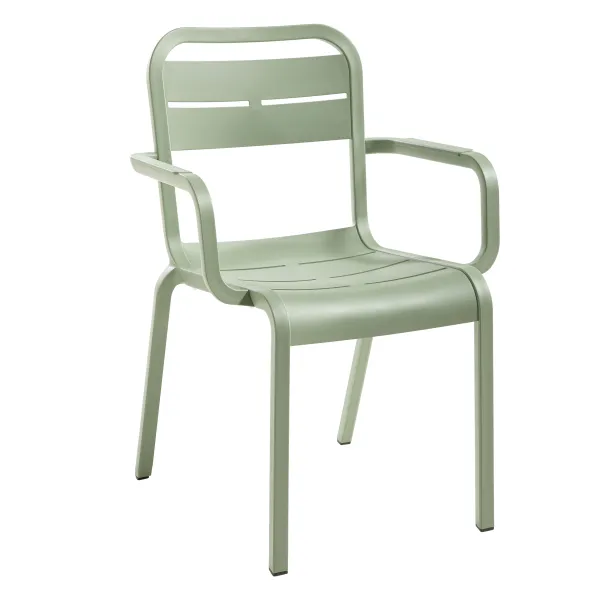 Fauteuil 4 pieds Cannes - monobloc polypropylène - assise et dossier séparés - empilable - lot de 6