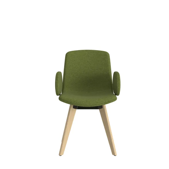 Fauteuil 4 pieds Cubb - tissu - 4 pieds bois