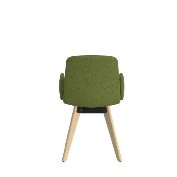 Fauteuil 4 pieds Cubb - tissu - 4 pieds bois