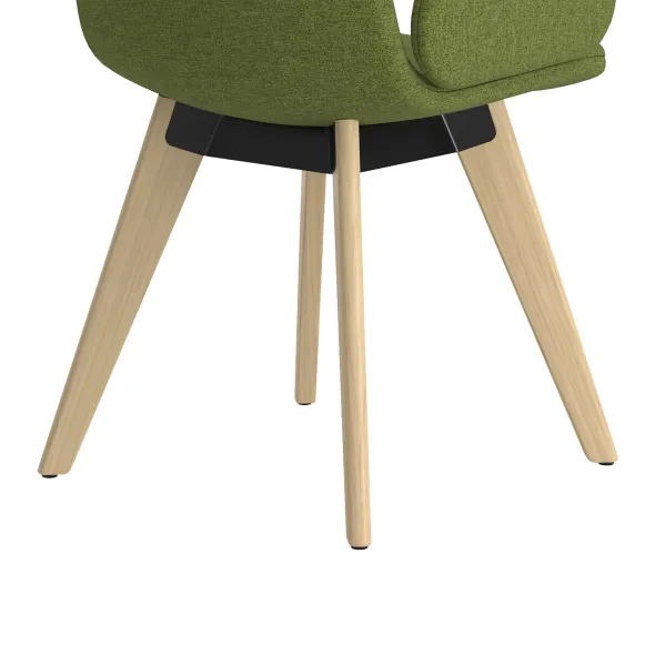 Fauteuil 4 pieds Cubb - tissu - 4 pieds bois