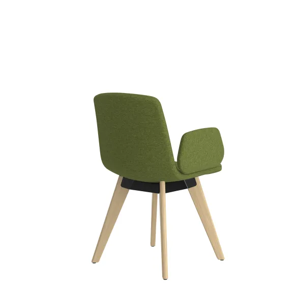 Fauteuil 4 pieds Cubb - tissu - 4 pieds bois