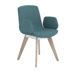 Fauteuil 4 pieds Cubb - tissu - 4 pieds bois