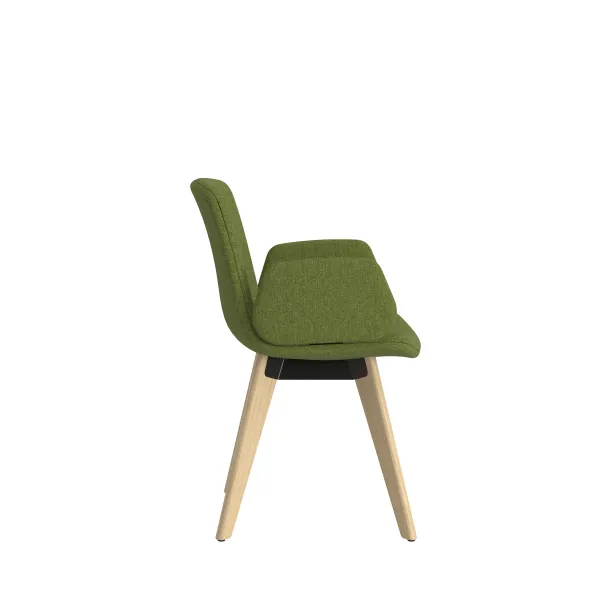 Fauteuil 4 pieds Cubb - tissu - 4 pieds bois
