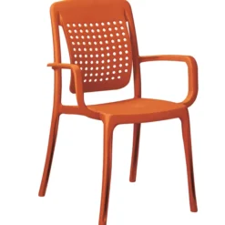 Fauteuil 4 pieds Factory - monobloc polypropylène - assise et dossier séparés - empilable - lot de 6