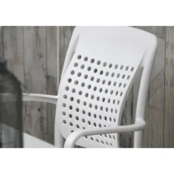 Fauteuil 4 pieds Factory - monobloc polypropylène - assise et dossier séparés - empilable - lot de 6