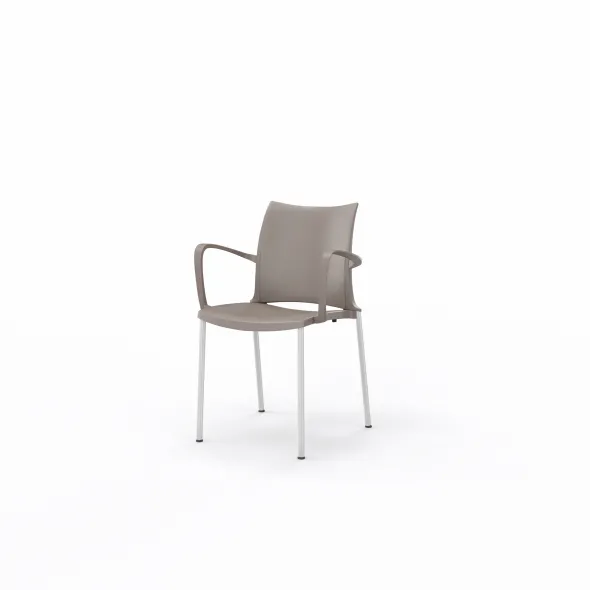 Fauteuil 4 pieds Hola époxy - piètement chrome satiné - polypropylène