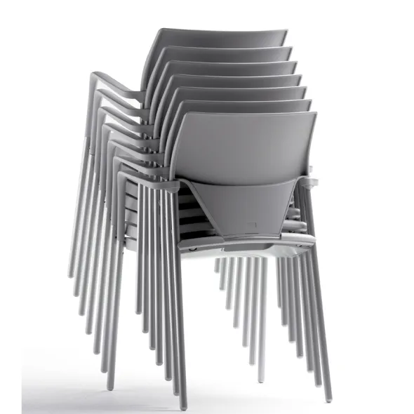 Fauteuil 4 pieds Ioko - polypropylène - sans placet - piétement époxy - empilable