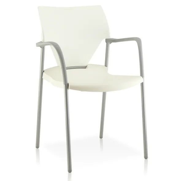 Fauteuil 4 pieds Ioko - polypropylène - sans placet - piétement époxy - empilable