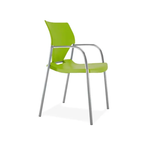 Fauteuil 4 pieds Ioko - polypropylène - sans placet - piétement époxy - empilable