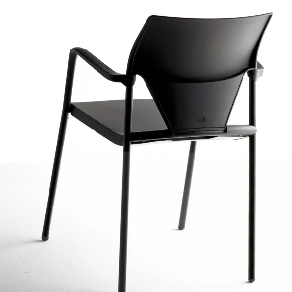Fauteuil 4 pieds Ioko - polypropylène - sans placet - piétement époxy - empilable