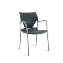 Fauteuil 4 pieds Ioko - polypropylène - sans placet - piétement époxy - empilable et accrochable