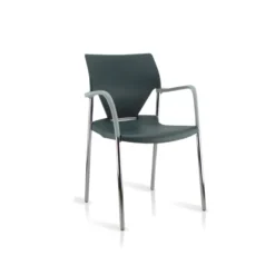 Fauteuil 4 pieds Ioko - polypropylène - sans placet - piétement chrome - empilable et accrochable