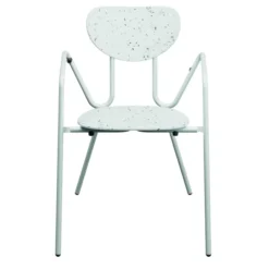 Fauteuil 4 pieds Kyrielle - PEHD 100 % recyclé - piétement époxy - empilable et accrochable - lot de 2