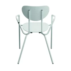 Fauteuil 4 pieds Kyrielle - PEHD 100 % recyclé - piétement époxy - empilable et accrochable - lot de 2