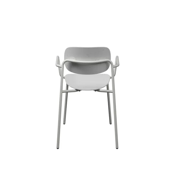 Fauteuil 4 pieds Uso - Plastique PEHD 100 % recyclé - piétement époxy - empilable
