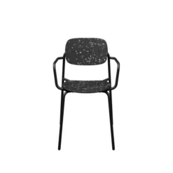 Fauteuil 4 pieds Uso - Plastique PEHD 100 % recyclé - piétement époxy - empilable