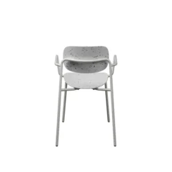 Fauteuil 4 pieds Uso - Plastique PEHD 100 % recyclé - piétement époxy - empilable
