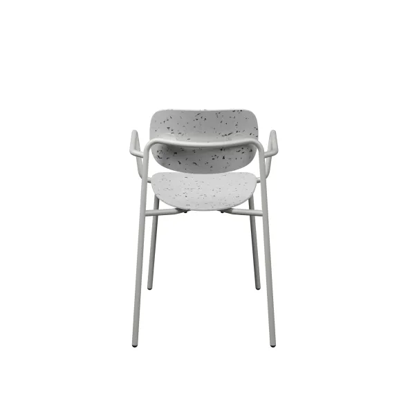 Fauteuil 4 pieds Uso - Plastique PEHD 100 % recyclé - piétement époxy - empilable