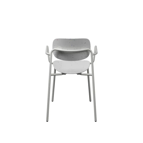 Fauteuil 4 pieds Uso - Plastique PEHD 100 % recyclé - piétement époxy - empilable