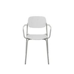 Fauteuil 4 pieds Uso - Plastique PEHD 100 % recyclé - piétement époxy - empilable