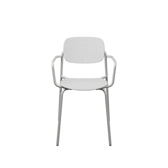 Fauteuil 4 pieds Uso - Plastique PEHD 100 % recyclé - piétement époxy - empilable