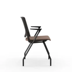Fauteuil 4 pieds Véry - assise textile enduit - dossier polypropylène - piétement époxy
