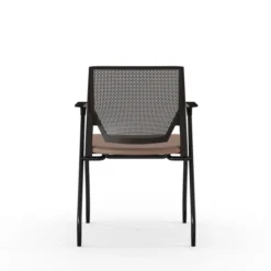 Fauteuil 4 pieds Véry - assise textile enduit - dossier polypropylène - piétement époxy