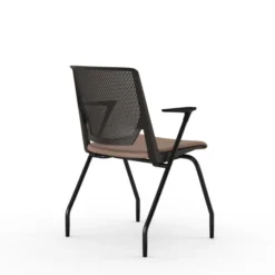 Fauteuil 4 pieds Véry - assise textile enduit - dossier polypropylène - piétement époxy