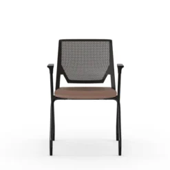 Fauteuil 4 pieds Véry - assise textile enduit - dossier polypropylène - piétement époxy