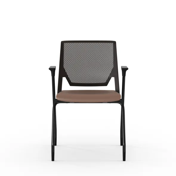 Fauteuil 4 pieds Véry - assise textile enduit - dossier polypropylène - piétement époxy