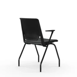 Fauteuil 4 pieds Véry - textile enduit - piétement époxy