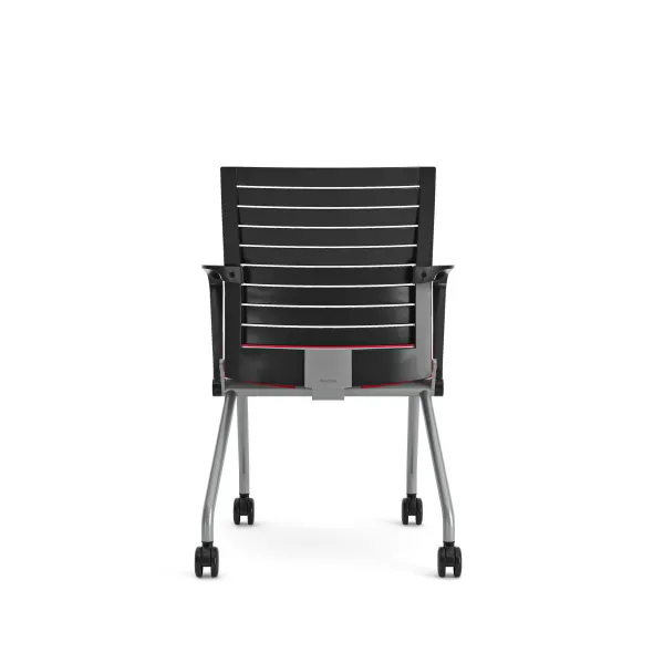 Fauteuil pliant Please - assise tissu - dossier polypropylène - piétement sur roulettes