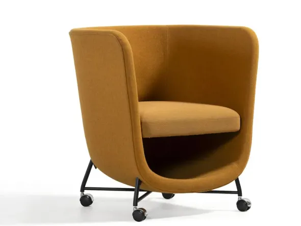 Fauteuil Pocket - tissu -sur roulettes